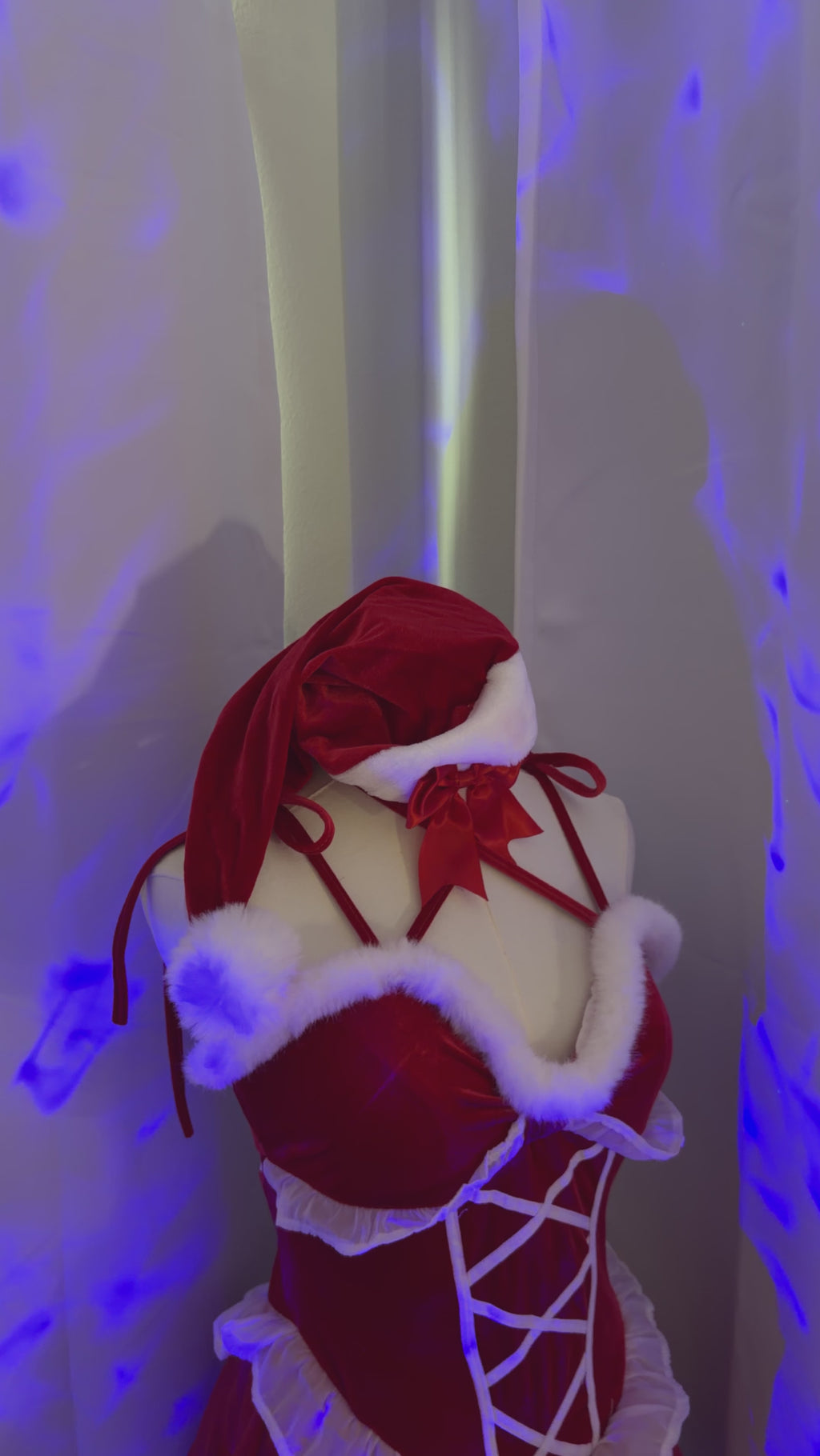 Santa Corset - Festive Dress Set with Hat – Red