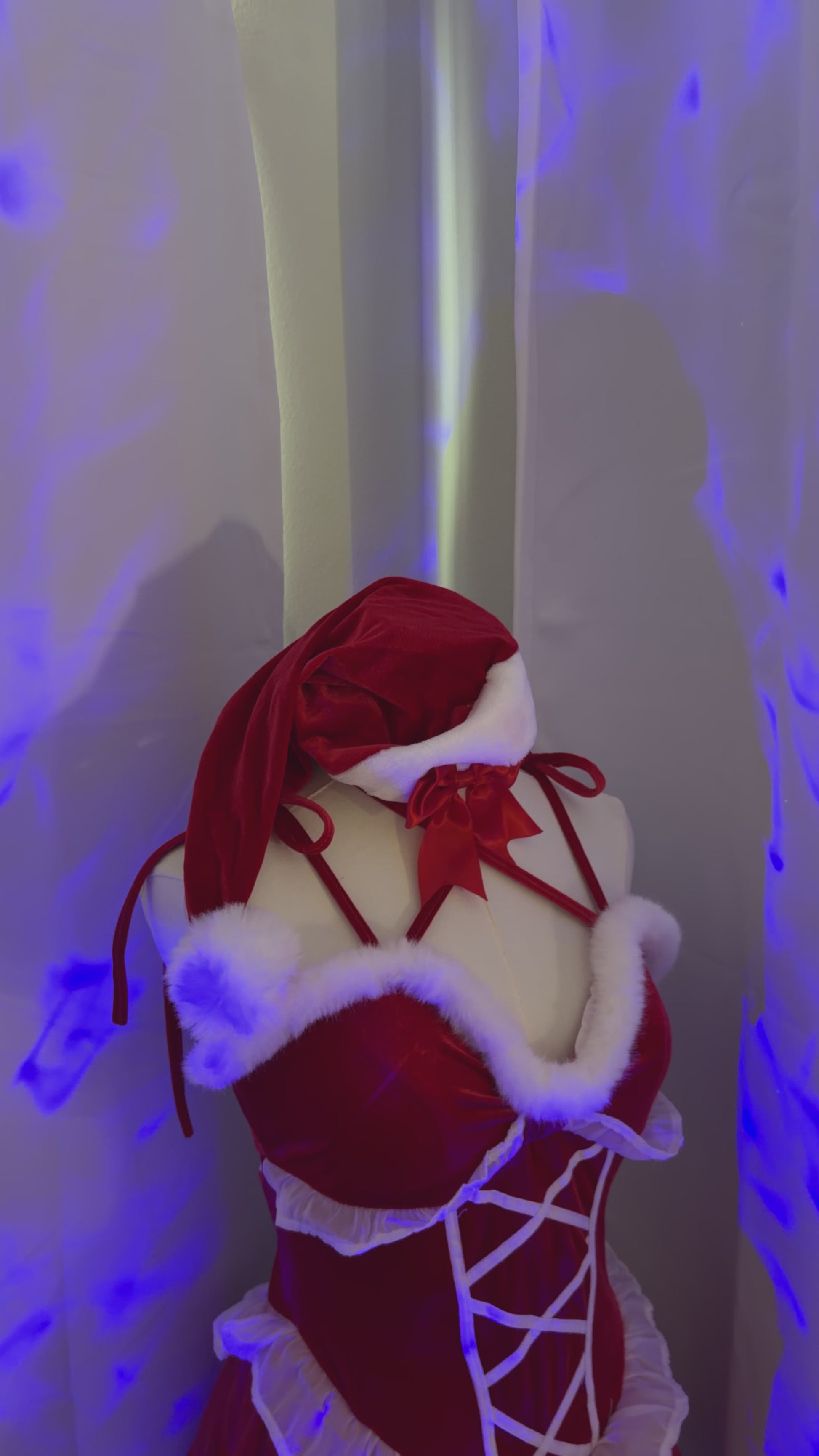 Santa Corset - Festive Dress Set with Hat – Red